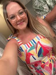 Feeling Fun Floral Embroidered Top at Fayetteville Dogwood Festival