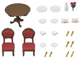This is a sylvanian families gift set that includes hillcrest home, 2 figures and 5 accessory sets. Chic Dining Table Set Sylvanian Families