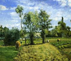 Spring Morning Pontoise By Camille Pissarro Size 46x55 Cm Medium Oil On Canvas Camille Pissarro Landscape Paintings Impressionism