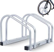 CCLIFE Golvcykelställ för 2 cyklar (max 55 mm däck)