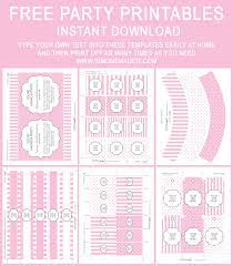 · free baby shower labels in printable pdf. Free Pink Baby Shower Printable Templates