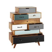 Solid Mango Wood Vintage Semainier Chest Multicoloured Picadilly Maisons Du Monde