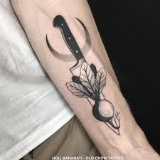 Chef Knife And Beet For An Artist Who Likes To Cook Thank You Again Noah For Getting Your First Tattoo From Me O Culinary Tattoos Tattoos For Lovers Tattoos