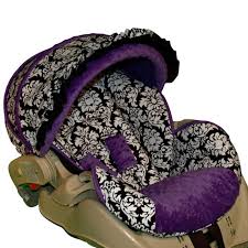 Custom Infant Car Seat Cover Dandy Damask Purple Baby Car Seats Car Seats Replacement Baby