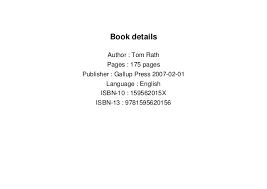 Read Strengthsfinder 2 0 Full E Book Free