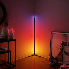 Lightstik Color Changing Minimalist Led Corner Floor Lamp Led Corner Lamp Corner Light Corner Floor Lamp Bright Floor Lamp Floor Lamps Living Room