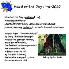 Word Of The Day 4 6 Word Of The Day Words Writing