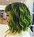 Dark Green Brown Hair With Green Tips