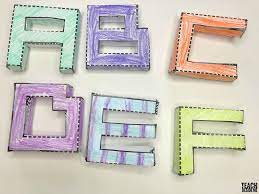 The reverse side of the letter is on its own without tabs or sides and is optional to use. Printable 3d Letters Of The Alphabet Teach Beside Me