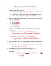 Thermodynamics Example Problems Answers Pdf Thermodynamics Practice Problems 1 Use The Following Information To Answer The Question Endothermic Course Hero