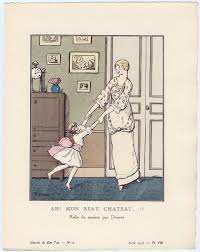 Ah Mon Beau Chateau Robe De Maison Par Doucet Plate Viii From Gazette Du Bon Ton Volume 1 No 6 Fashion Illustration Fashion Art Illustration Illustration