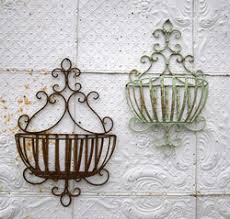 Wrought Iron Susanna Half Wall Baskets Baskets On Wall Wrought Iron Decor Iron Decor