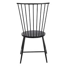Beckman Metal Windsor Back Side Chair In Black Dining Chairs Black Metal Dining Chairs Metal Dining Chairs