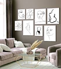 Maybe you would like to learn more about one of these? Gallery Wall Set Minimalist Wall Art Black And White Prints Etsy In 2021 Gallery Wall Living Room White Wall Decor Gallery Wall