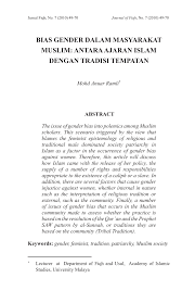 Ujian keperempuanan aisyah sofea / restoran aishah sofea home ujian pppk berbeda dengan ujian cpns karena tidak ada seleksi kompetensi dasar, hanya seleksi. Pdf Bias Gender Dalam Masyarakat Muslim Antara Ajaran Islam Dengan Tradisi Tempatan