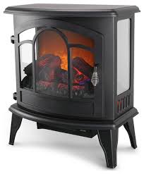 Heating a tiny house in finally hobbit wood stoves are a popular options because it's one of the few best heating options for small homes due to. Della Electric Stove Heater Portable Fireplace 20 Log Wood W Remote Control Contemporary Freestanding Stoves By Onebigoutlet