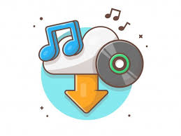 Cloud Download Music With Vinyl Tune And Note Of Music Sound Cloud Icon White Isolated In 2020 Cloud Icon Digital Elements Icon Collection