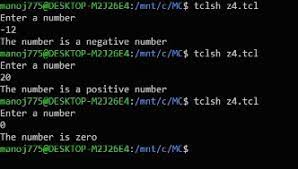 Tcl Script To Determine Whether A Number Is Positive, Negative Or Zero  Using If-Else Statement - Geeksforgeeks