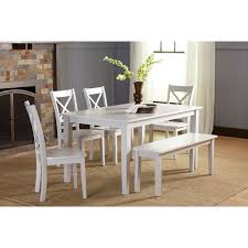 6 piece wood top table, chair bench set. Jofran Simplicity Dining Table And Chair Bench Set Lindy S Furniture Company Dining 5 Piece Sets