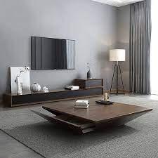Modern Wood Coffee Table With Storage Square Drum Coffee Table With 1 Drawer Centre Table Living Room Center Table Living Room Modern Wood Coffee Table