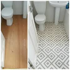 Before And After Example Of A Cushion Vinyl Floor Bathroom Vinyl Cushioned Vinyl Flooring Vinyl Flooring Bathroom