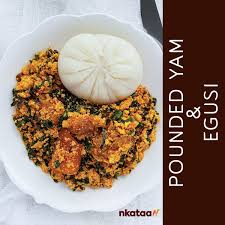 This is an image of food from. Nkataa A Twitter Have You Tried Our Pounded Yam Egusi Soup Egusisoup Nkataabukka Nkataaonline Grocerystore Groceryshopping Abujafoodie Restaurant Placestoeatinabuja Onlineshopping Logistics Https T Co Tnai6nbslx