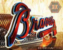 Atlanta Braves Tomahawk 3d Metal Artwork Metal Artwork Braves Tomahawk Atlanta Braves