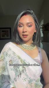 Rate this look 1-10: Floral Saree Transition