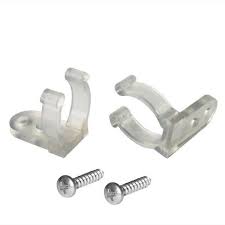 50 Pack 3 8 In Rope Light Clear Mounting Clips With Screw Mdl Clip Image Rope Light Light Accessories Light Clips