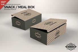 Download Meal Snack Food Box Packaging Mockup Food Box Packaging Design Mockup Free Packaging Mockup PSD Mockup Templates