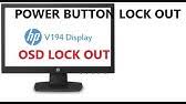 If the first fix doesn't . Monitor Power Button Lockout Solution New Hp Youtube