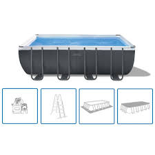intex ultra xtr frame zwembadset rechthoekig 549x274x132 cm 26356gn staal buitenspeelgoed water