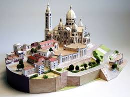 Kostenlose downloads vom hmv gegen langeweile! 210 Montmartre Paper Model Pdf File Paper Models Paper Model Architecture Paper Structure