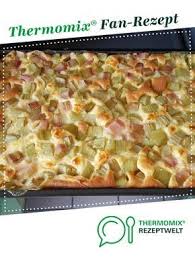 Rhabarber Vanille Kuchen Vom Blech Rezept Rezepte Rhabarberkuchen Rezept Und Thermomix Rezepte Kuchen