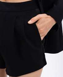 Dondup Sandy black shorts with wool DP780FTS0009DXXX