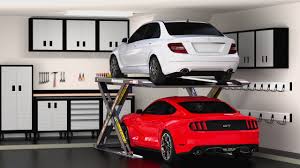 The four post car lift can also help you check the engine system without risking your life or using a lot of energy. Autostacker Home Car Lift System Youtube
