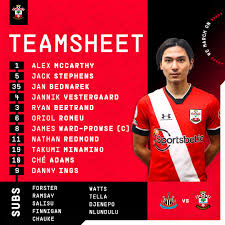 Southampton football club page on flashscore.com offers livescore, results, standings and match details (goal scorers, red cards Southampton Fc On Twitter Takumina0116 Debut Jvestergaard7 Returns Oriolromeu In Midfield The Saintsfc Side To Take On Nufc