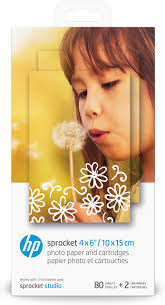 Paper 2x3 HP Sprocket Studio Plus Semi-Gloss Photo Paper 4x6 108 Sheets And  2 Cartridges White HPIS4X6C108 Hp Sprocket Printer