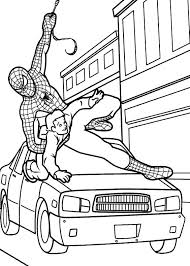 Disegno Di Spiderman Che Salva Un Bambino Da Colorare