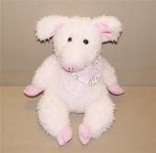 Ganz Pink Pudgy Pig Plush Stuffed Animal Bandana Shaggy Velour 14 Toy H11173 Ganz Pig Plush Plush Stuffed Animals Plush Animals