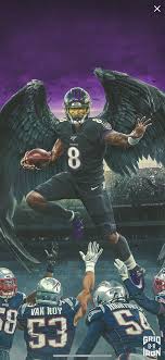 Lamar Jackson Baltimore Ravens Football Ravens Football Nfl Football Art