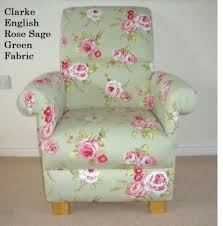 The kelley from wallace & bay helps create a warm, comfortable dining area to anchor your space. Clarke English Rose Sage Green Fabric Adult Chair Nursery Floral Pink Shabby Chic Armchair Bedroom Chairs For Cherubs