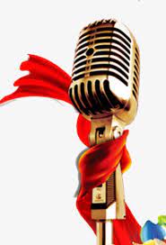Golden Microphone Red Ribbon Free Stock Microphone Pull Png Png And Vector Karya Seni 3d Desain Logo Logo Keren