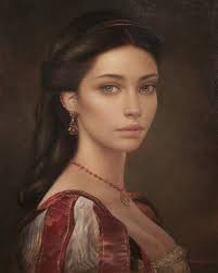 Portrait of a girl IV By : Piotr Topolski (b.1960) Polish artist Oil