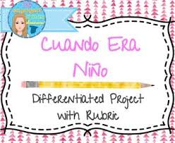 Editable Spanish Project Imperfect Tense Cuando Era Nino Imperfect Spanish Learning Spanish Spanish Teaching Resources
