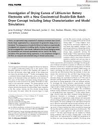 Reserves are all the battery with none of the electrolyte, which makes them perfect for. Investigation Of Drying Curves Of Lithium Ion Battery Electrod