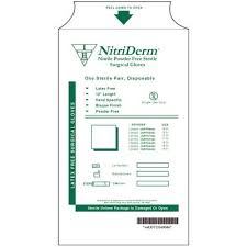 Nitriderm Nitrile Sterile Surgical Gloves Powder Free 25