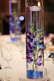 Blue And Purple Orchids Reception Wedding Flowers Wedding Decor Wedding Flowe Purple Wedding Decorations Blue And Purple Orchids Flower Centerpieces Wedding