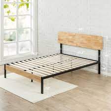 Vecelo metal platform bed frame. Priage By Zinus Tuscan Metal And Wood Platform Bed Overstock 16680807