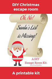 Oh No Santa S List Is Missing A Diy Escape Room Kit Ad Christmasgame Familygame Groupgame Party Game Esc Christmas Fun Christmas Games Christmas Diy